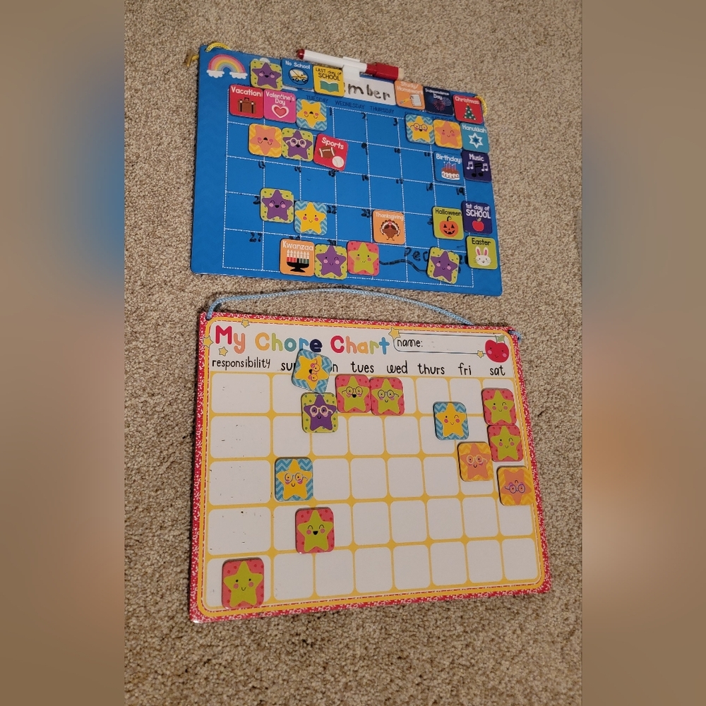 Magnetic chores charts